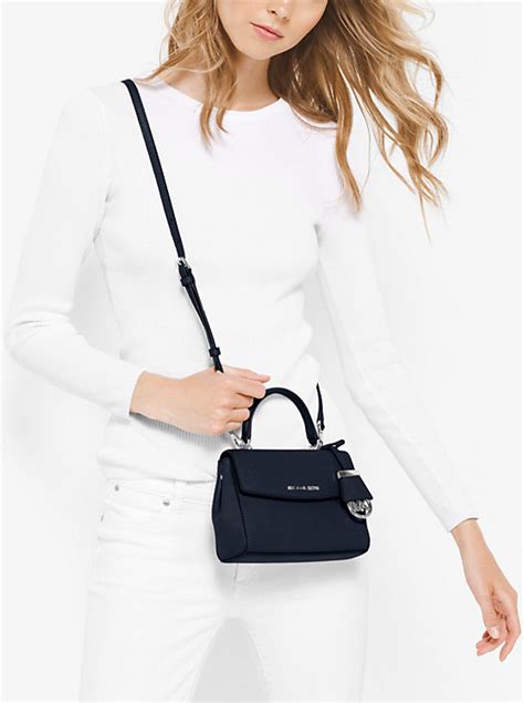 michael kors ava extra small white|extra small saffiano leather crossbody.